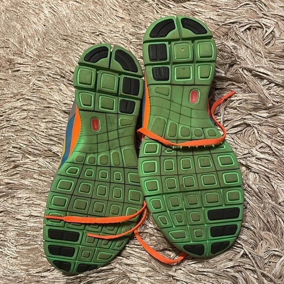 Nike Thrive Free Run ID 5.0 Blue Orange Grey‎ Woman’s Tennis Shoes - Picture 5 of 7